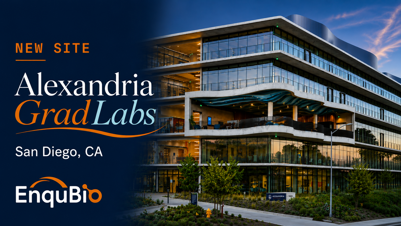 EnquBio Opens Second Site at Alexandria GradLabs